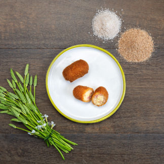 Les Croquettes de Mortadelle au Jambon Fumé, par 2